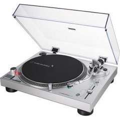 Audio-Technica AT-LP120XUSB Stereo Turntable - High-Quality Sound & USB Support - Sleek Silver Design